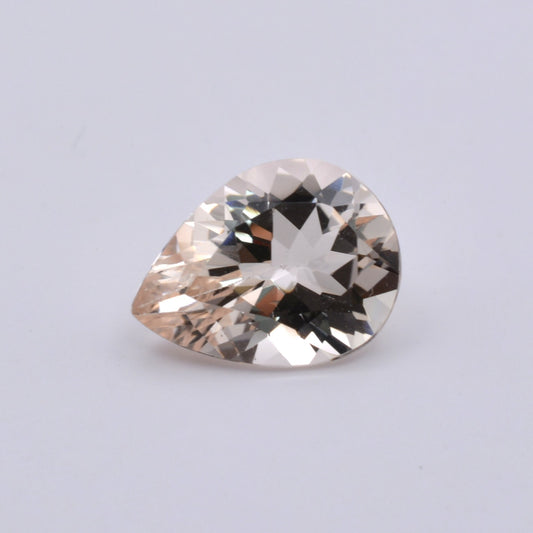 Pierre taillée Morganite Poire 2,74ct