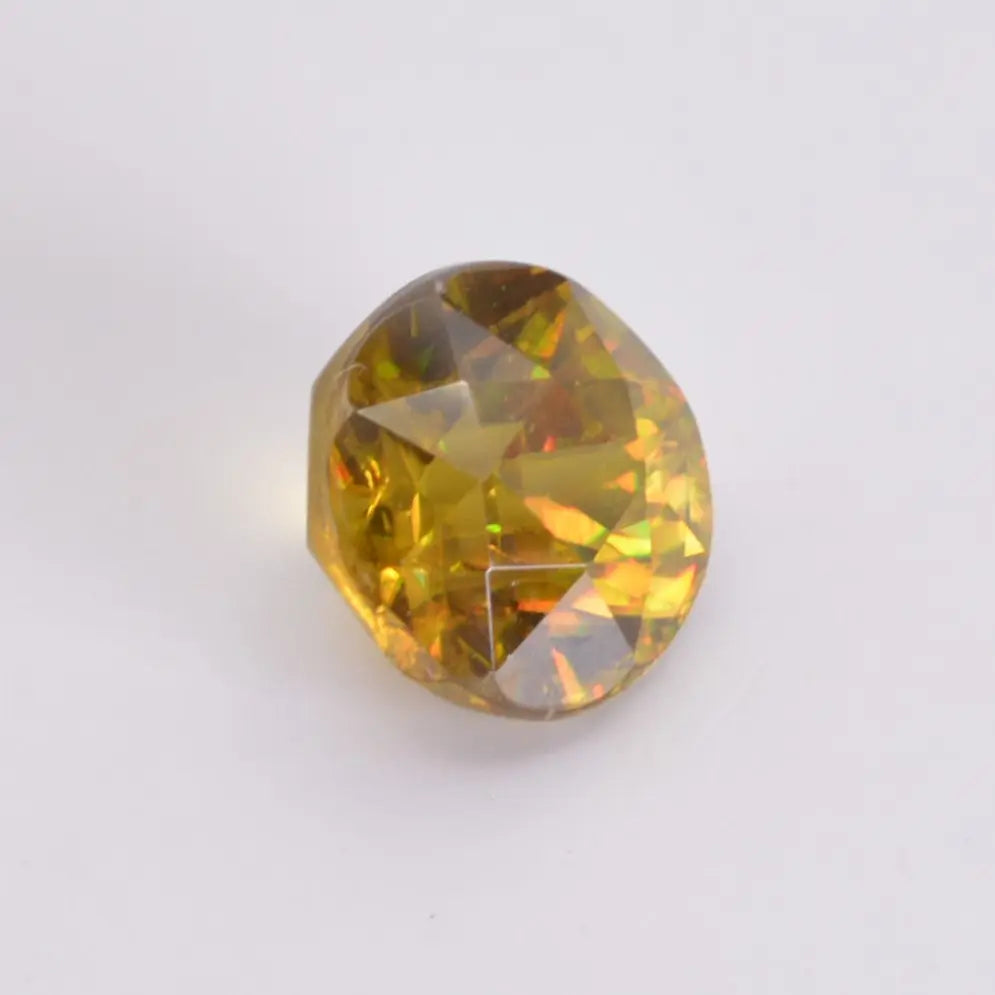 Sphène ou Titanite Ronde 1,54ct - pierre précieuse - gemme
