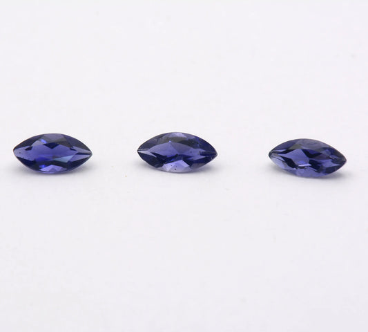 Lot de 3 Iolites ou Cordiérites 0,58 ct