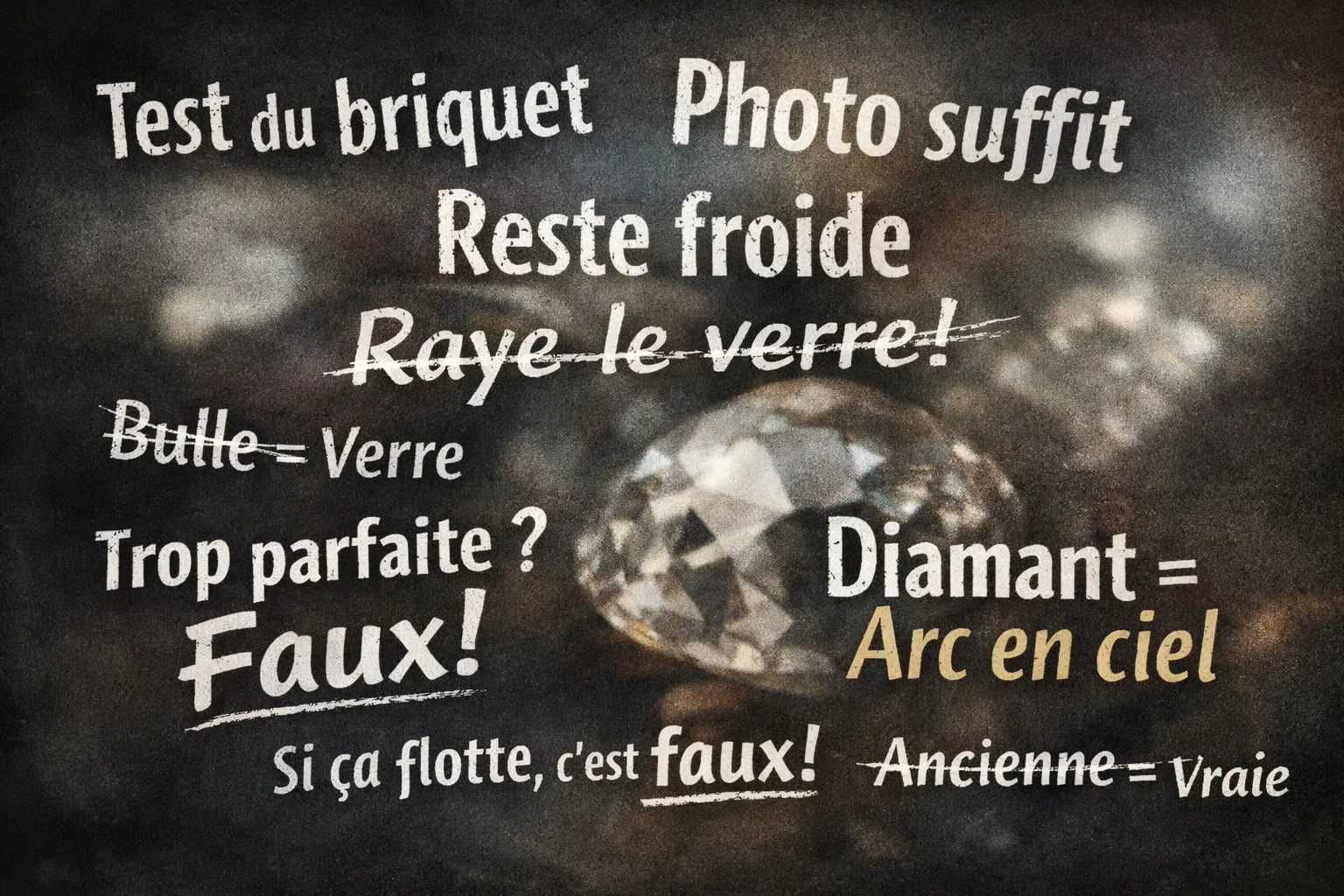 Illustration des idées reçues sur l’identification des pierres précieuses