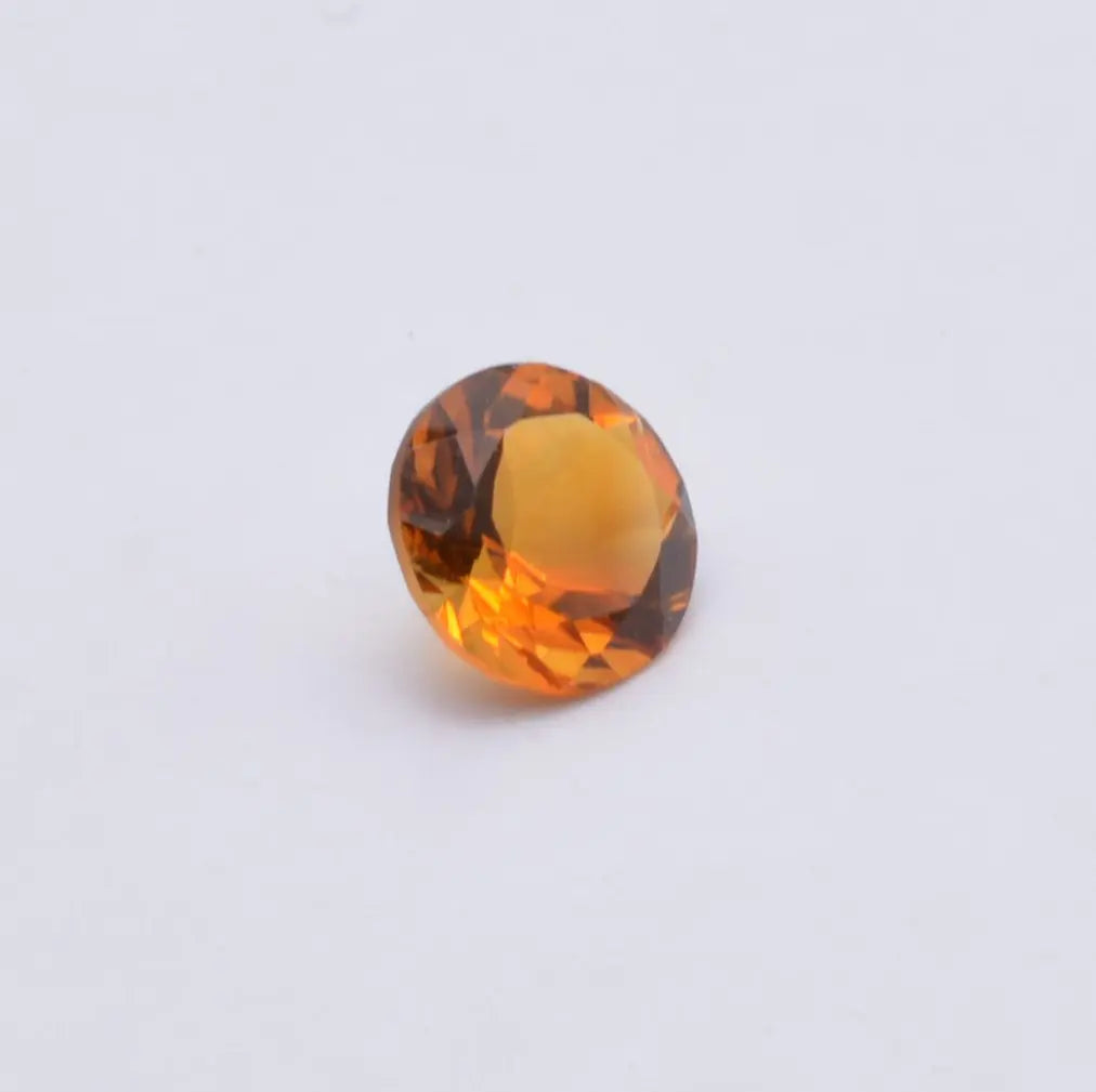 Citrine Madère Ronde 0,81ct - pierre précieuse - gemme