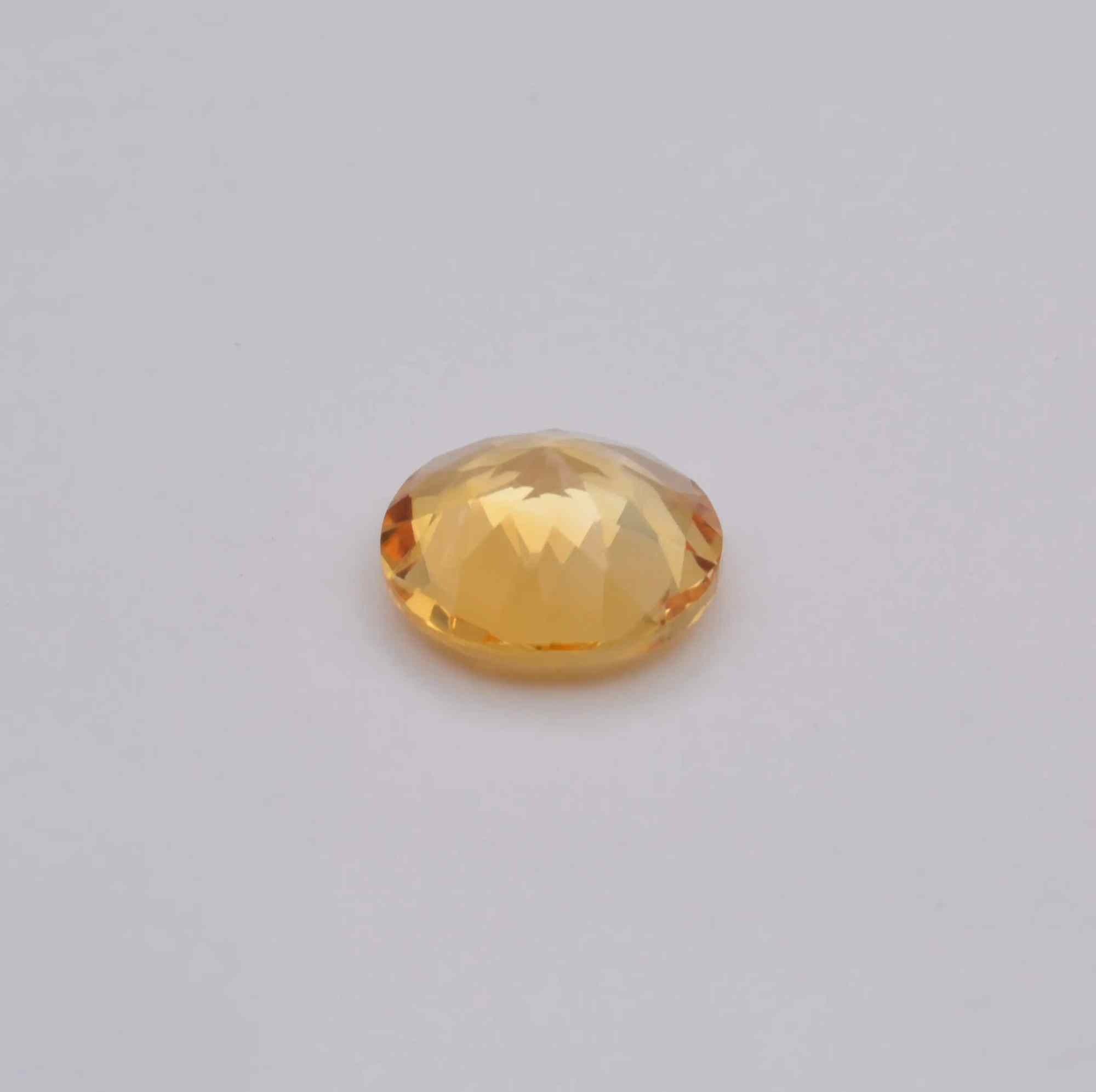 Gemme tailléeCitrine Ronde 6,00ct PASSOT-GEMS