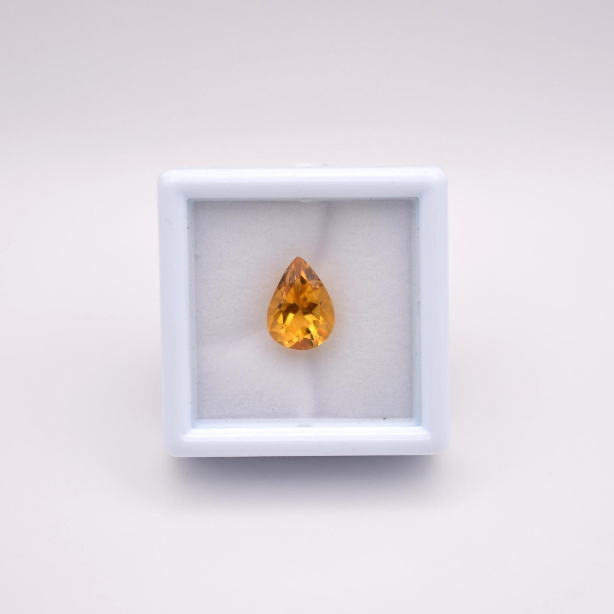 Gemme tailléeCitrine Poire 1,90ct PASSOT-GEMS