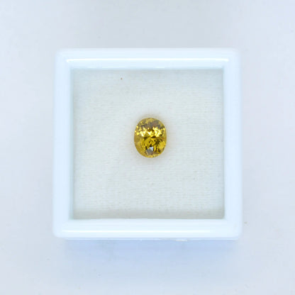 Pierre taillée Grenat du Mali Jaune Ovale 0,88 ct