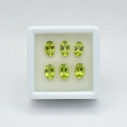 Lot Péridots Ovales 6x4-3ct