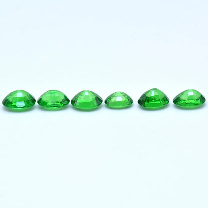 Lot de 6 Grenats Tsavorite Ovales - 1,81 ct