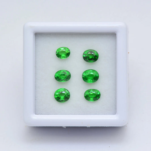 Lot de 6 Grenats Tsavorite Ovales - 1,81 ct
