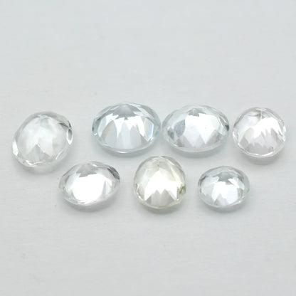 Lot de 7 Topazes Blanches 7ct