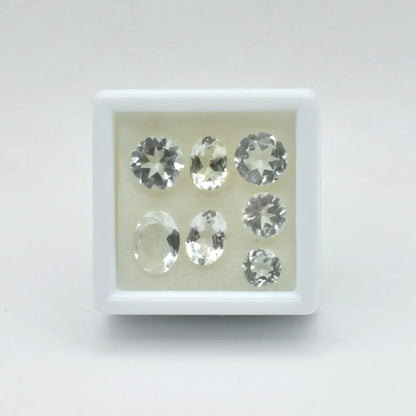 Lot de 7 Topazes Blanches 7ct