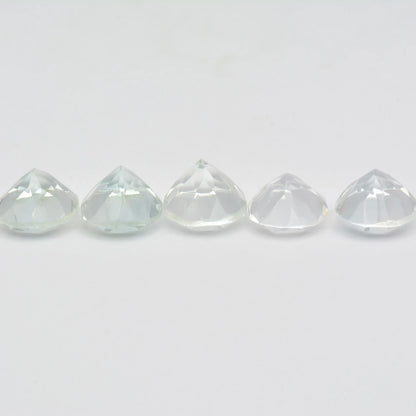 Lot de 5 Topazes Incolores Ovales 10x8mm