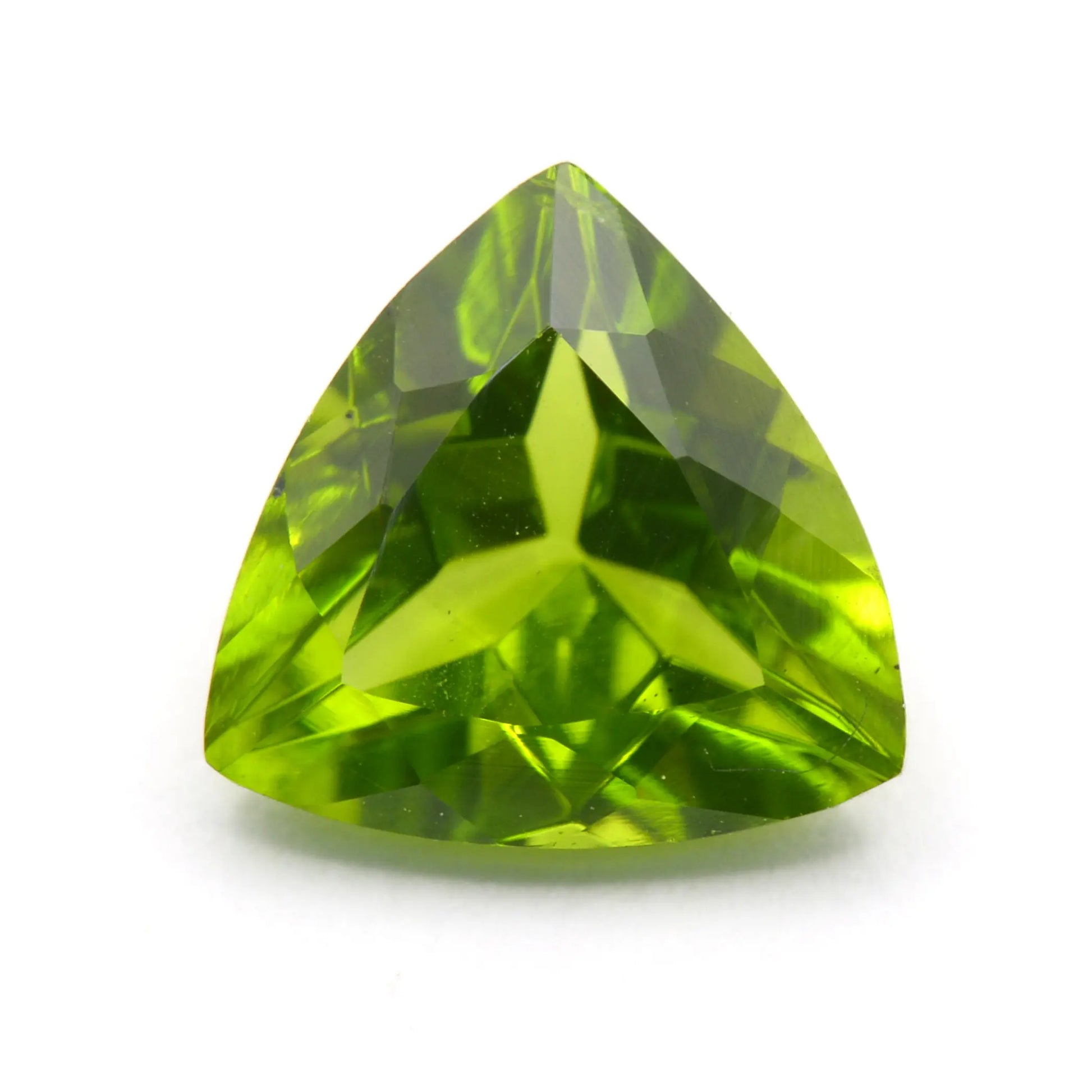 Péridot Trillion 2,00 ct - pierre taillée naturelle