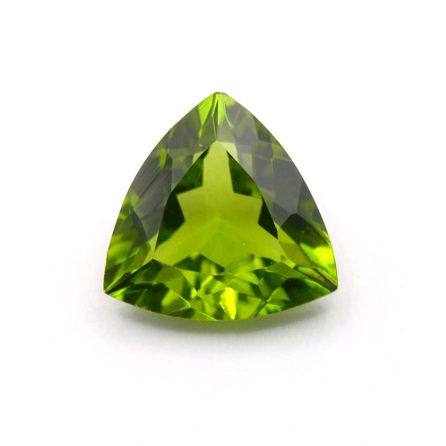 Péridot Trillion 2,38 ct - pierre taillée naturelle