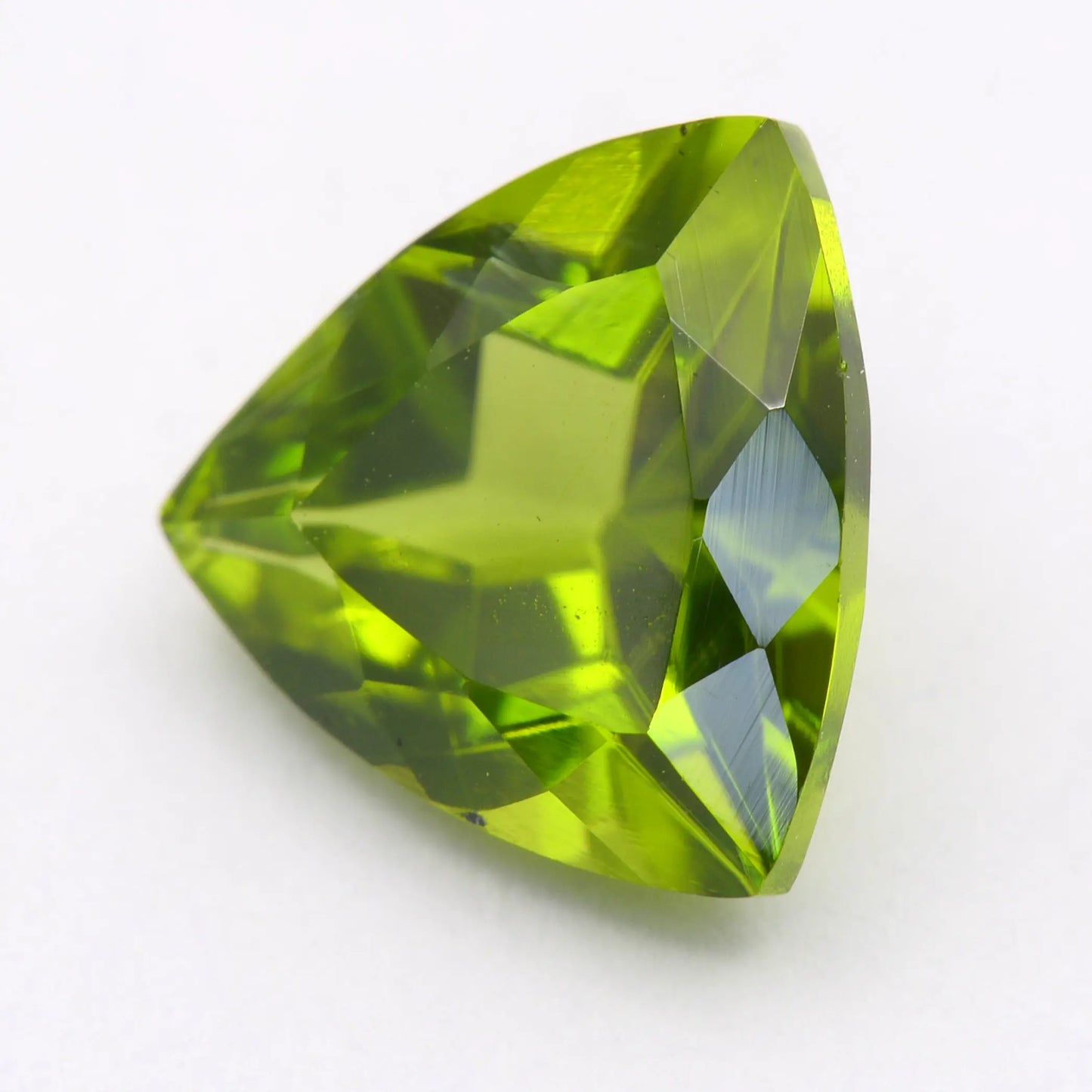 Péridot Trillion 2,00 ct - pierre taillée naturelle