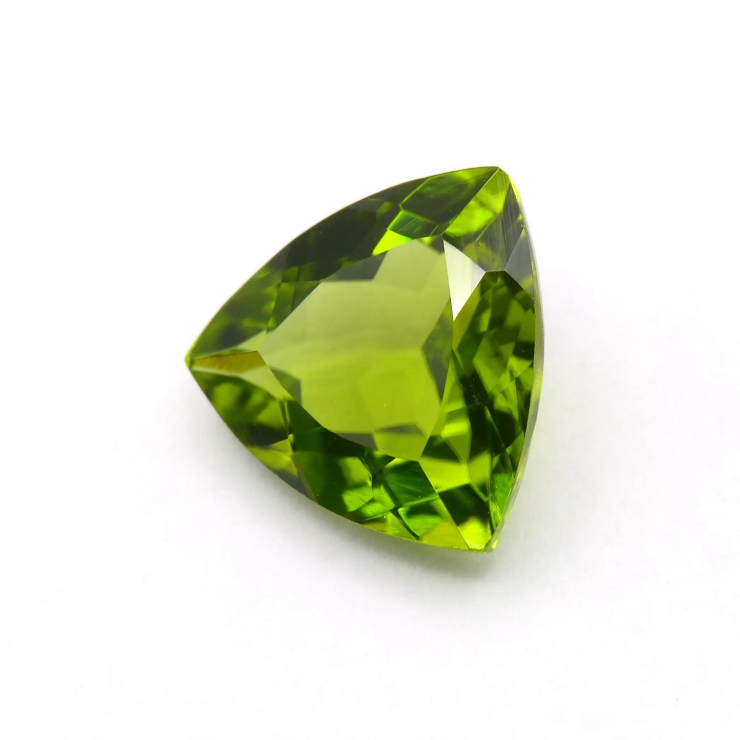 Péridot Trillion 2,38 ct - pierre taillée naturelle