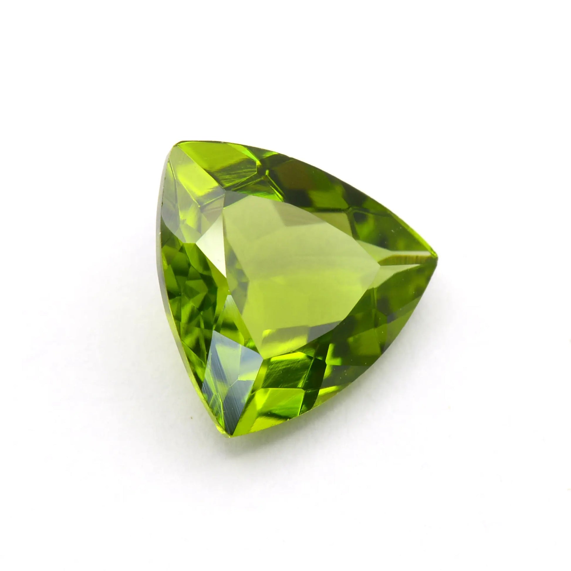 Péridot Trillion 2,38 ct - pierre taillée naturelle