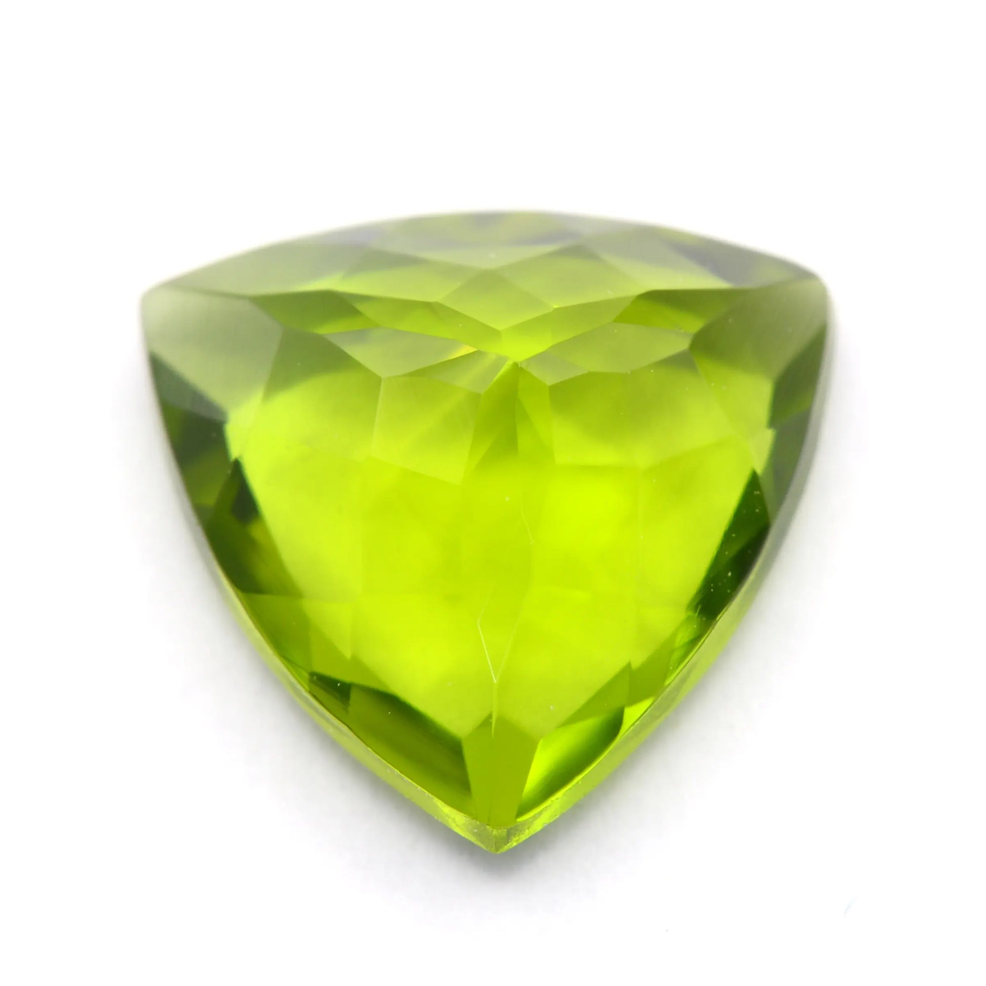 Péridot Trillion 2,38 ct - pierre taillée naturelle