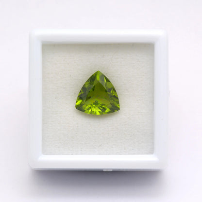 Péridot Trillion 2,38 ct - pierre taillée naturelle