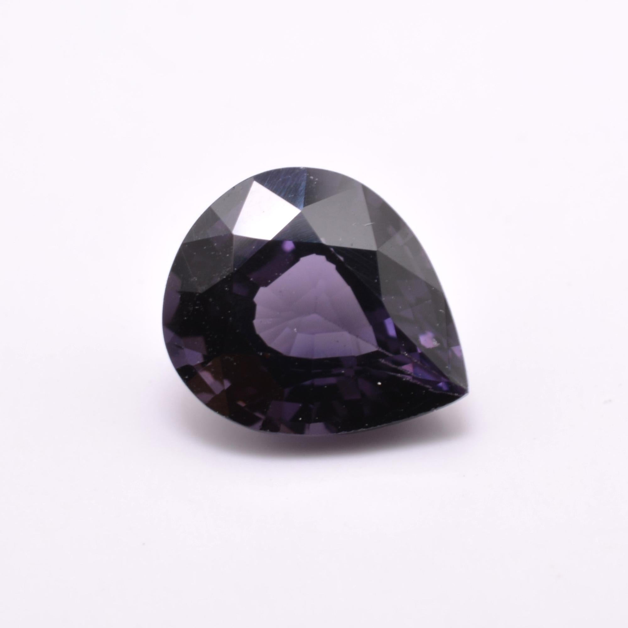Pierre taillée Spinelle Violet Poire 1,06ct