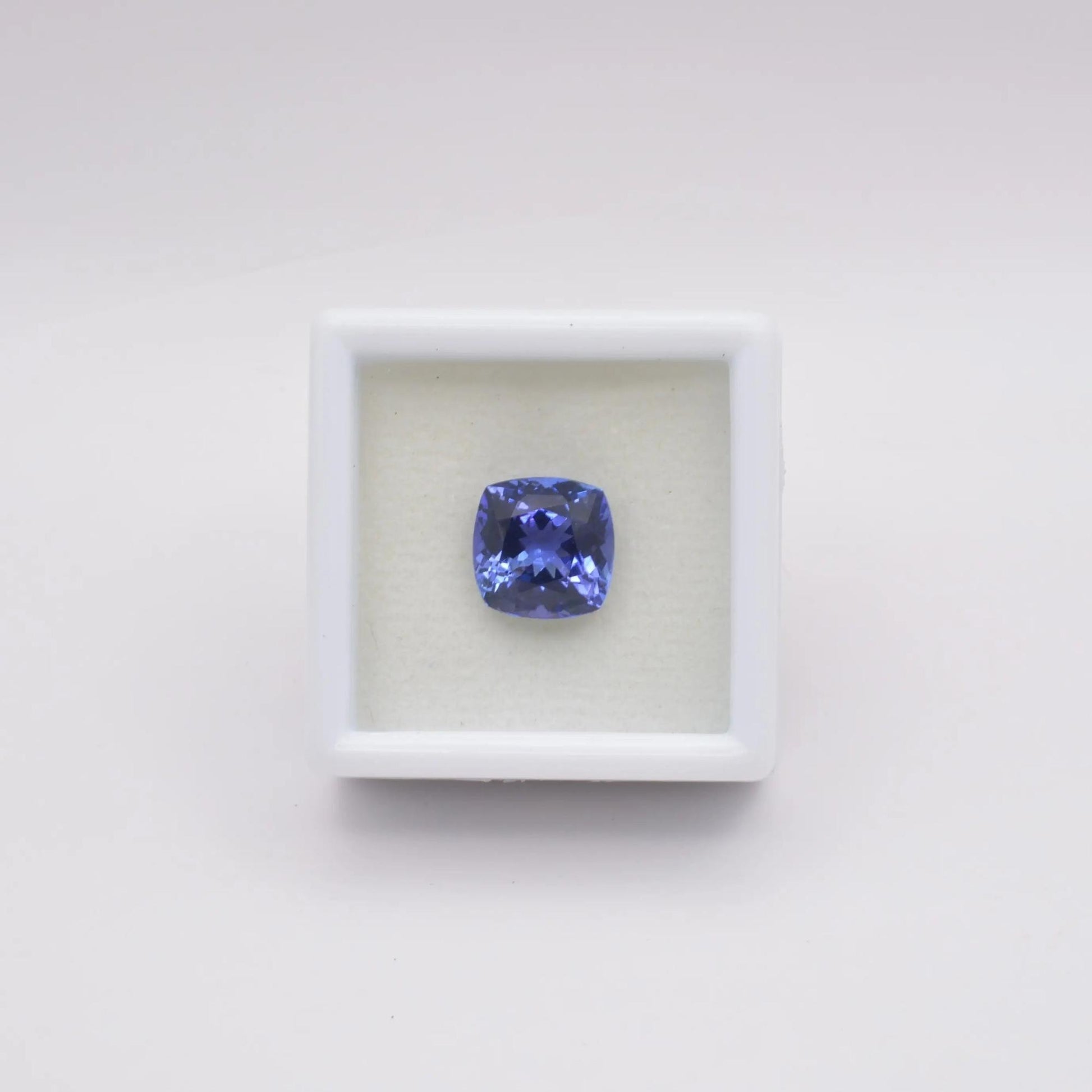 Tanzanite coussin carré 3,51ct - pierre précieuse - gemme