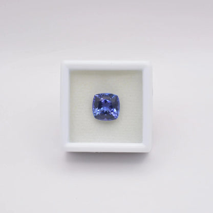 Tanzanite coussin carré 3,51ct - pierre précieuse - gemme