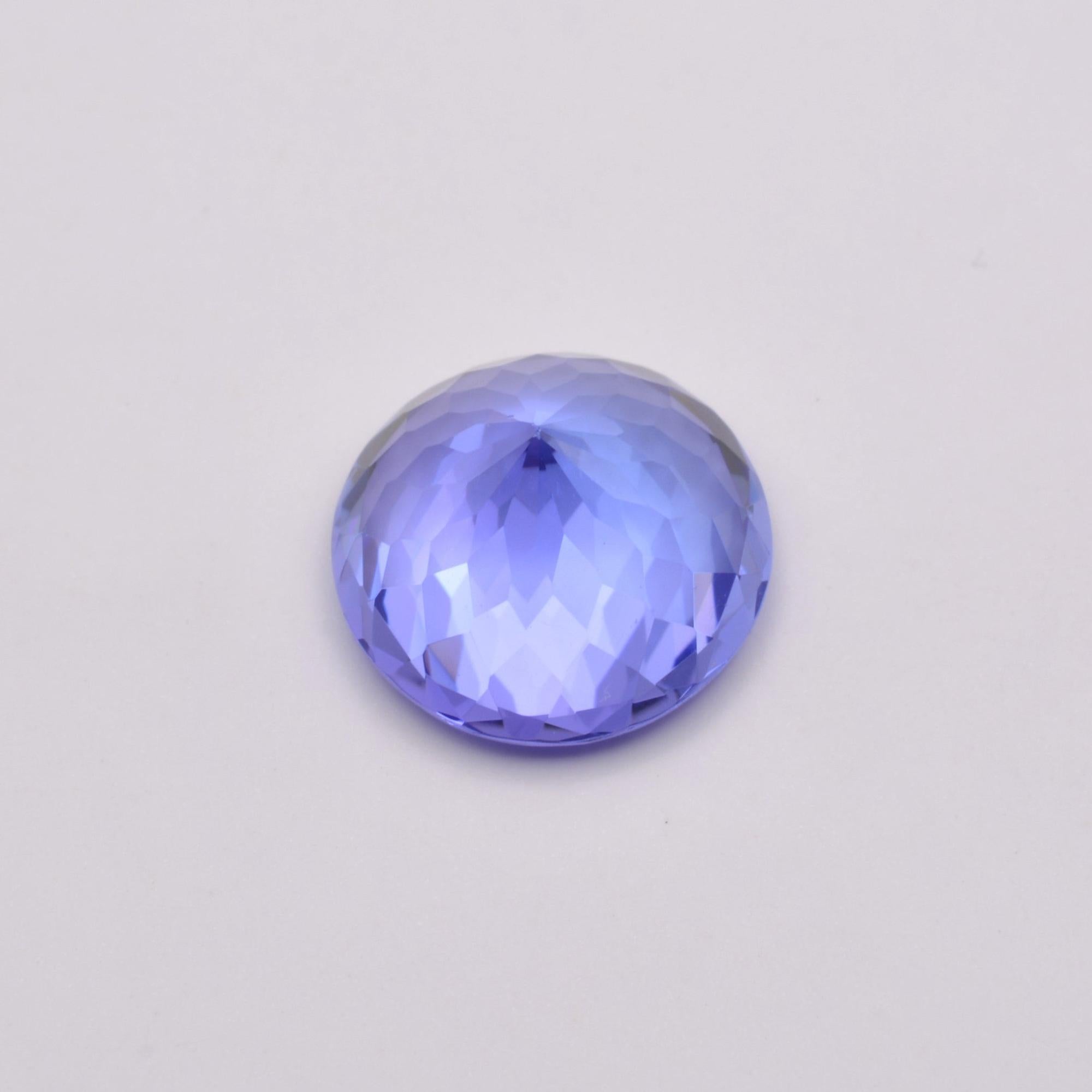 Pierre taillée Tanzanite Ronde 4,76ct