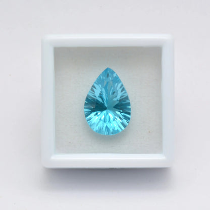 Topaze Bleu Suisse Poire 7,54ct