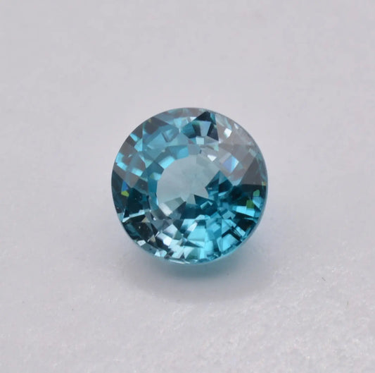 Zircon Bleu Rond 1,78ct - pierre précieuse - gemme