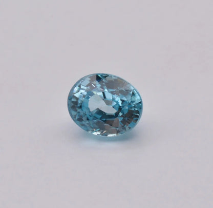 Zircon Bleu Ovale 3,09ct - pierre précieuse - gemme