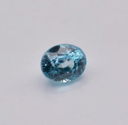 Zircon Bleu Ovale 3,09ct - pierre précieuse - gemme