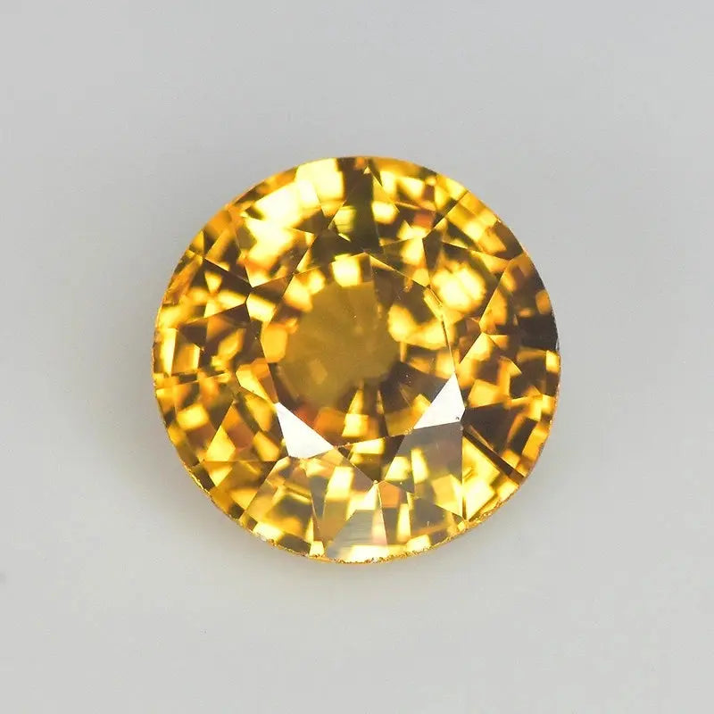Zircon Jaune Rond 1,21ct - pierre précieuse - gemme
