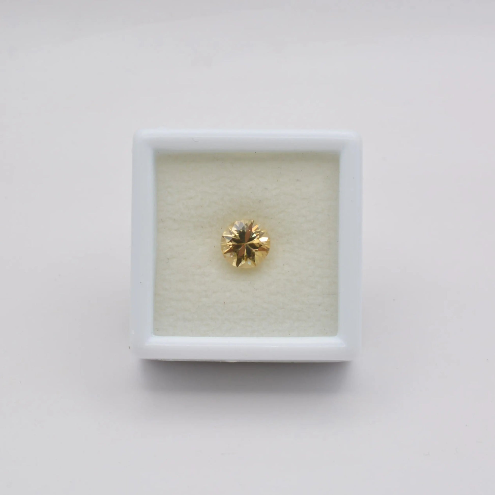 Zircon Jaune Rond 1,36ct - pierre précieuse - gemme